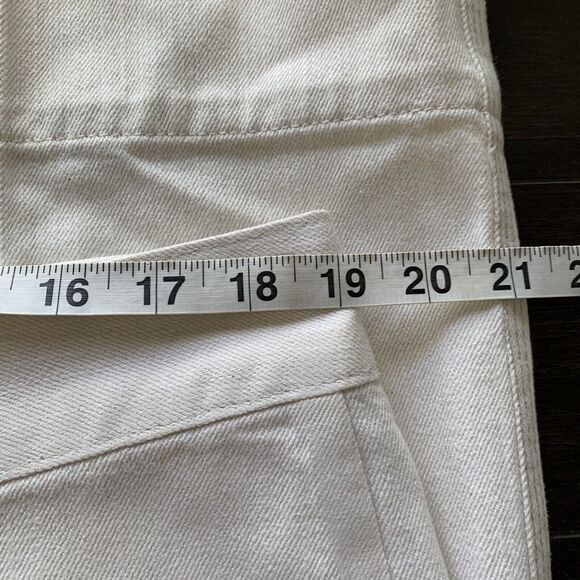 VTG Eddie Bauer Women's Size 16R White Flared Jeans Pants (Measures 37W x 32.5L) - Picture 9 of 11